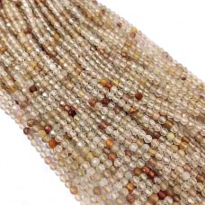 Copper Rutile 2-2.5mm round facet beads strand